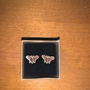 Wooden Bee Earrings